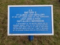 A sign about the Union 1st Illinois light artillery